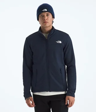 Jacheta cu fermoar integral Cedar Trail Grid Fleece pentru bărbați