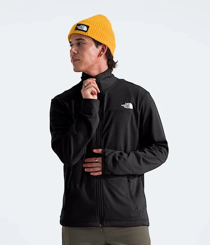 Jacheta cu fermoar integral Cedar Trail Grid Fleece pentru bărbați Jacheta cu fermoar integral Cedar Trail Grid Fleece pentru bărbați