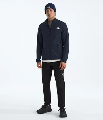 Jacheta cu fermoar integral Cedar Trail Grid Fleece pentru bărbați