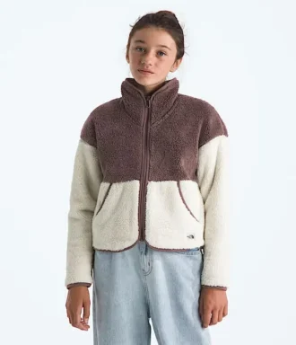 Jacheta cu fermoar integral din fleece Cabin pentru fete