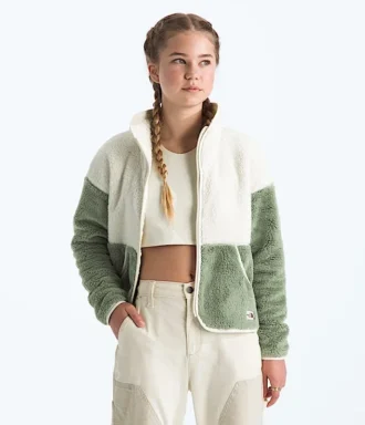 Jacheta cu fermoar integral din fleece Cabin pentru fete