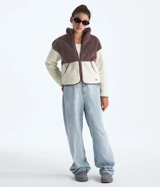 Jacheta cu fermoar integral din fleece Cabin pentru fete