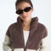 Jacheta cu fermoar integral din fleece Cabin pentru fete Jacheta cu fermoar integral din fleece Cabin pentru fete