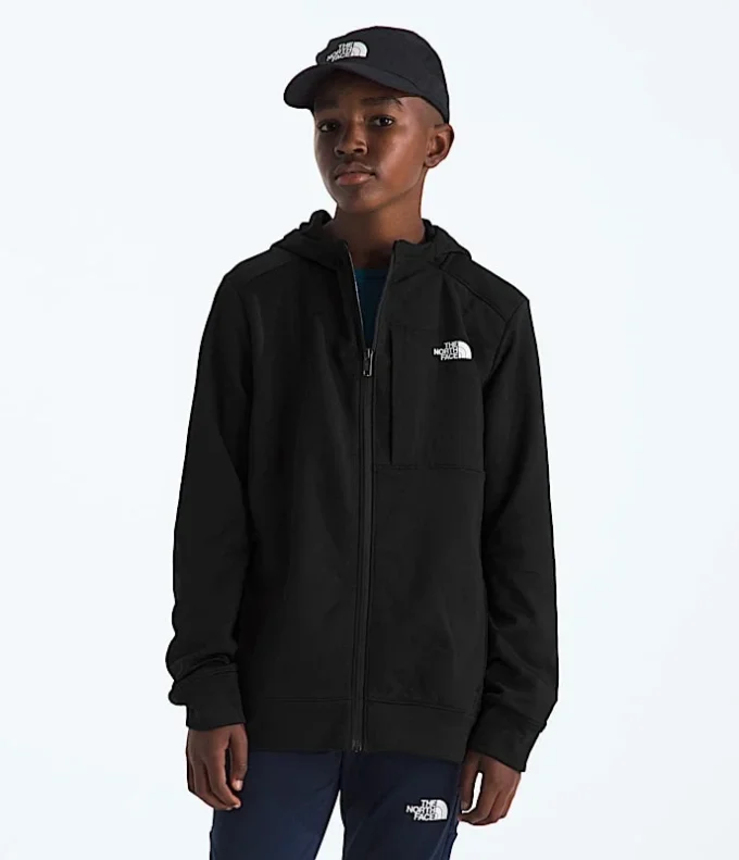 Jacheta cu glugă și fermoar integral TNF™ Performance Fleece pentru băieți și fete Jacheta cu glugă și fermoar integral TNF™ Performance Fleece pentru băieți și fete