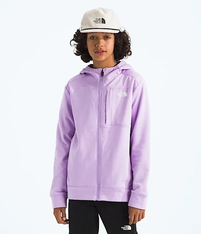 Jacheta cu glugă și fermoar integral TNF™ Performance Fleece pentru băieți și fete