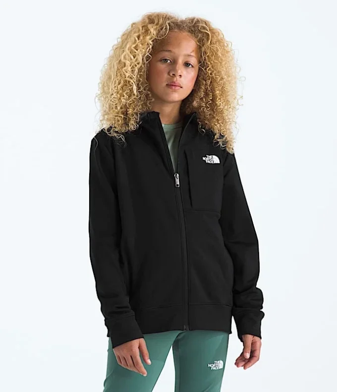 Jacheta cu glugă și fermoar integral TNF™ Performance Fleece pentru băieți și fete Jacheta cu glugă și fermoar integral TNF™ Performance Fleece pentru băieți și fete