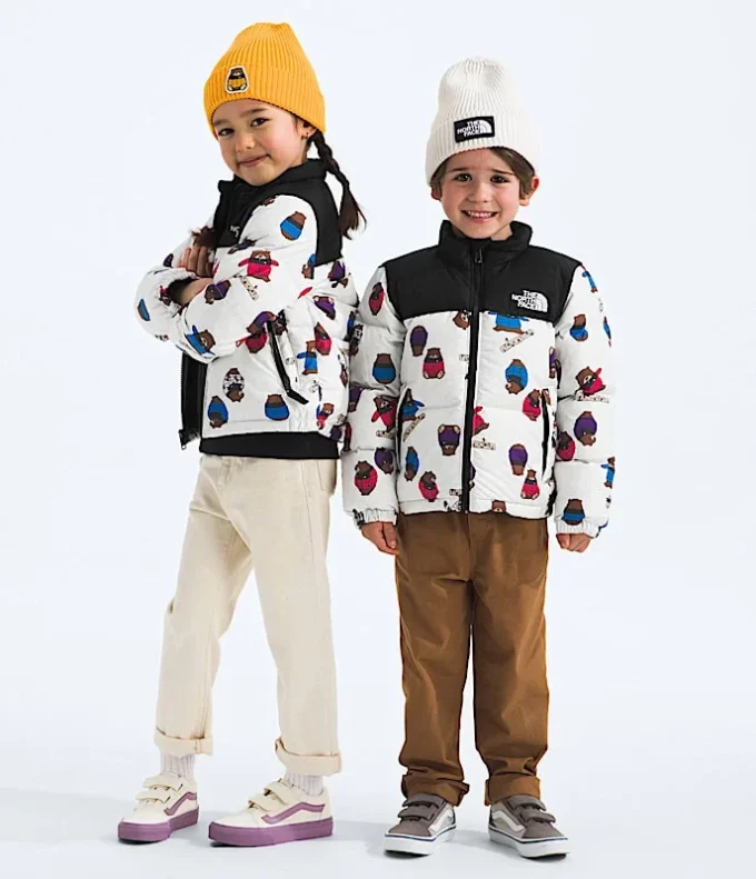 Jacheta retro Nuptse pentru copii 1996 — Imprimare Jacheta retro Nuptse pentru copii 1996 — Imprimare