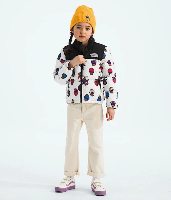 Jacheta retro Nuptse pentru copii 1996 — Imprimare Jacheta retro Nuptse pentru copii 1996 — Imprimare