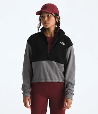 Jacheta scurtă cu fermoar ½ Glacier Fleece pentru femei