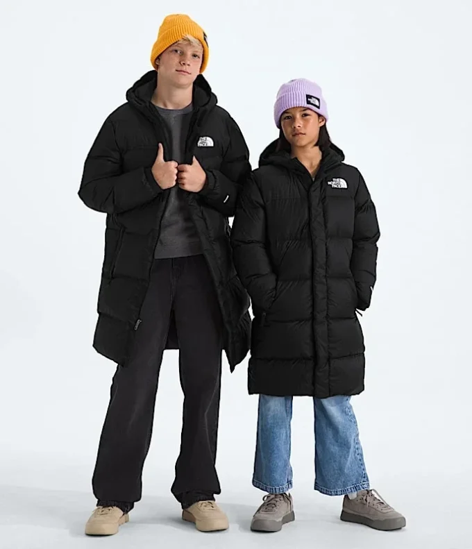 Parka lungă Nuptse pentru băieți și fete Parka lungă Nuptse pentru băieți și fete
