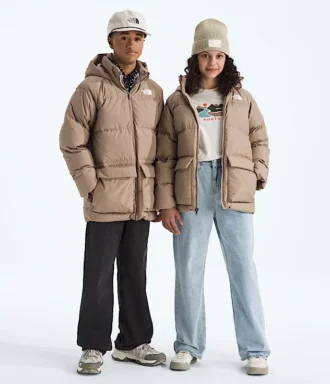 Parka scurtă pentru băieți și fete, căptușită cu fleece North Down