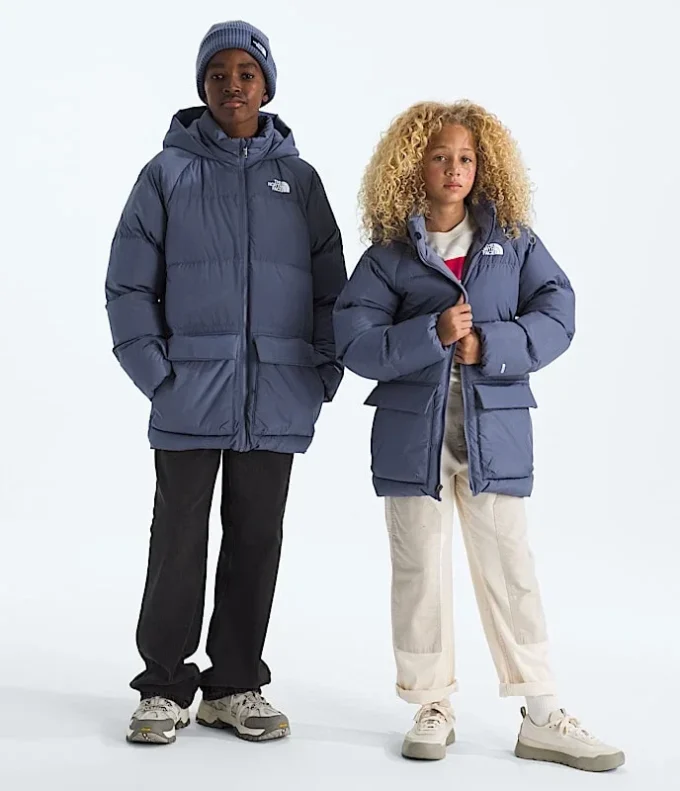 Parka scurtă pentru băieți și fete, căptușită cu fleece North Down Parka scurtă pentru băieți și fete, căptușită cu fleece North Down