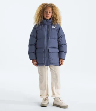 Parka scurtă pentru băieți și fete, căptușită cu fleece North Down