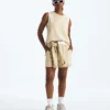 Tricou cropped relaxat din bumbac pentru femei Tricou cropped relaxat din bumbac pentru femei