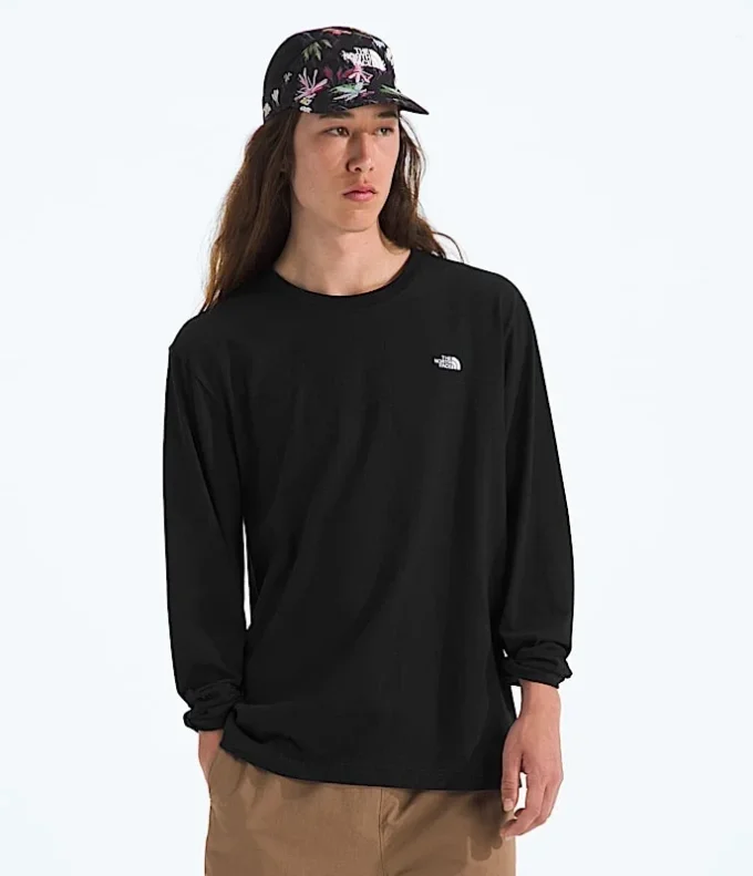 Tricou cu mâneci lungi TNF™ Essential Simple Dome Relaxed pentru bărbați Tricou cu mâneci lungi TNF™ Essential Simple Dome Relaxed pentru bărbați