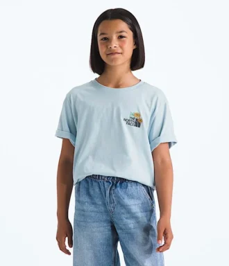 Tricou cu mâneci scurte Evolution Flora pentru băieți și fete — Grafică