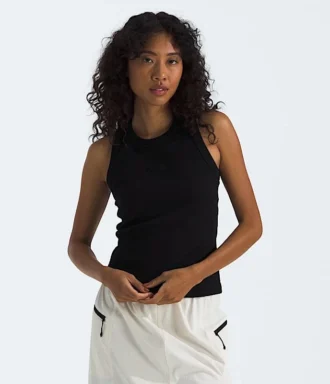 Tricou fără mâneci Slim Rib pentru femei Tricou fără mâneci Slim Rib pentru femei