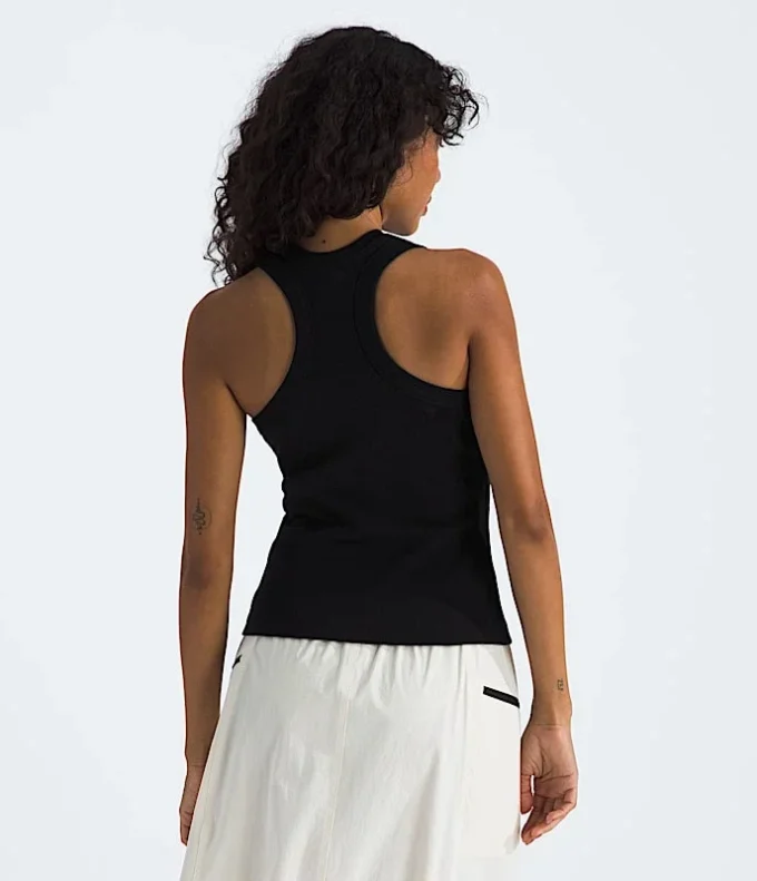 Tricou fără mâneci Slim Rib pentru femei Tricou fără mâneci Slim Rib pentru femei