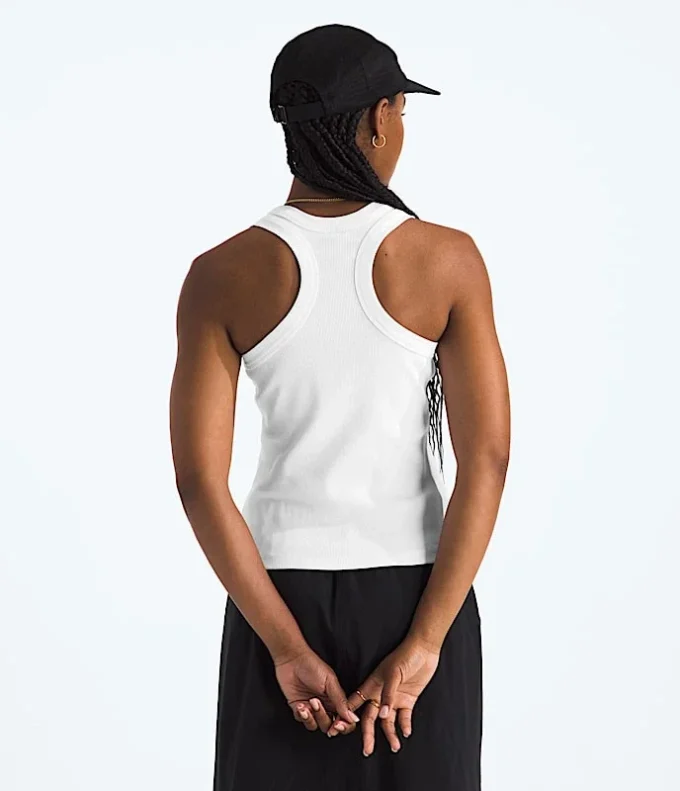 Tricou fără mâneci Slim Rib pentru femei Tricou fără mâneci Slim Rib pentru femei